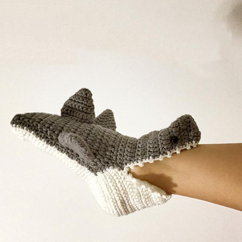 Knitted Shark Socks