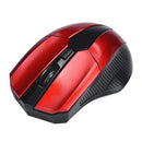 2.4ghz wireless optical mouse for pc and mac - red - 