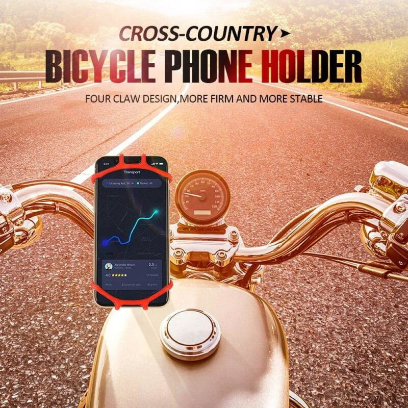 2019 New Motorcycle Bicycle Mobile Phone Holder Anti-shock Phone Holder Clip Stand GPS Mount Bracket for Bicycle Phone Holder - ELECTRONICS-HEAVEN