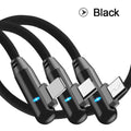 3 in 1 USB Data Fast Charger Cable for iOS Android type-c lightning cable ShopRight black 