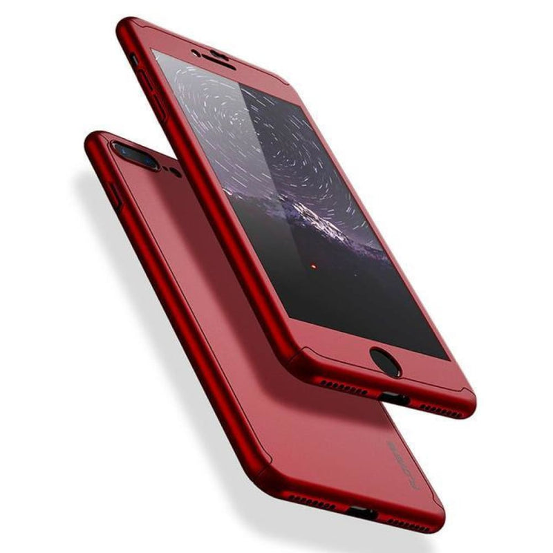 360 degree full coverage iphone case - red / for iphone 6 6s