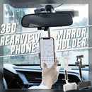 360° rearview mirror phone holder - white - car electronics 