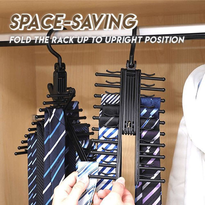 360° rotating cross shaped tie hanger - home storage & 