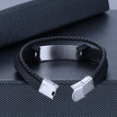 From Mom to Son - Steel & Leather Style Bracelet