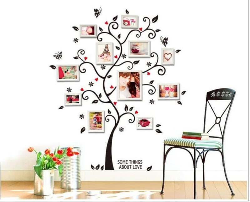 3d diy removable adhesive photo tree for wall 100*120 cm