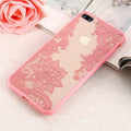 3d lace flower iphone case - pink / for iphone 7 plus