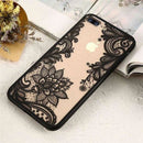 3d lace flower iphone case - black / for iphone 7 plus