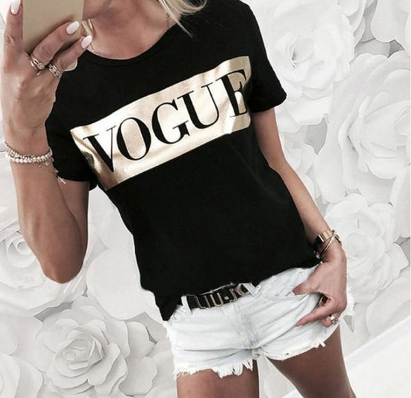 3D Printed Women's T-Shirts Golden Vogue - ELECTRONICS-HEAVEN