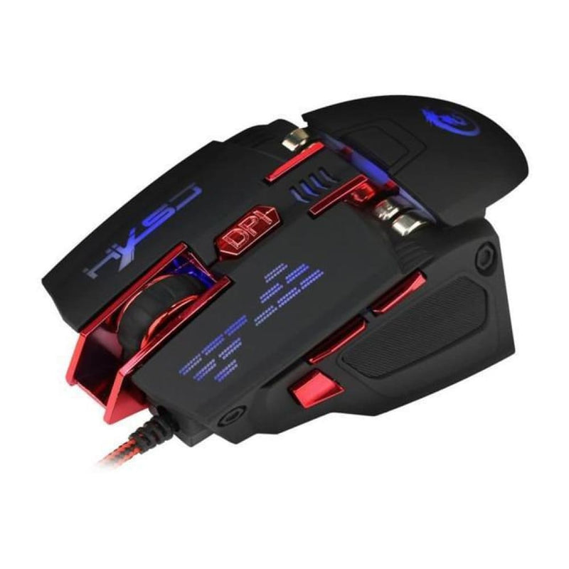 7d buttons 4000dpi optical wired gaming mouse - black - 