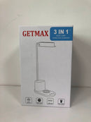 GETMAX 15W LED Desk Lamp with QI Wireless Charging, White and Yellow Light
