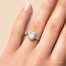 Adjustable moonstone ring - magnified - pre-order ring