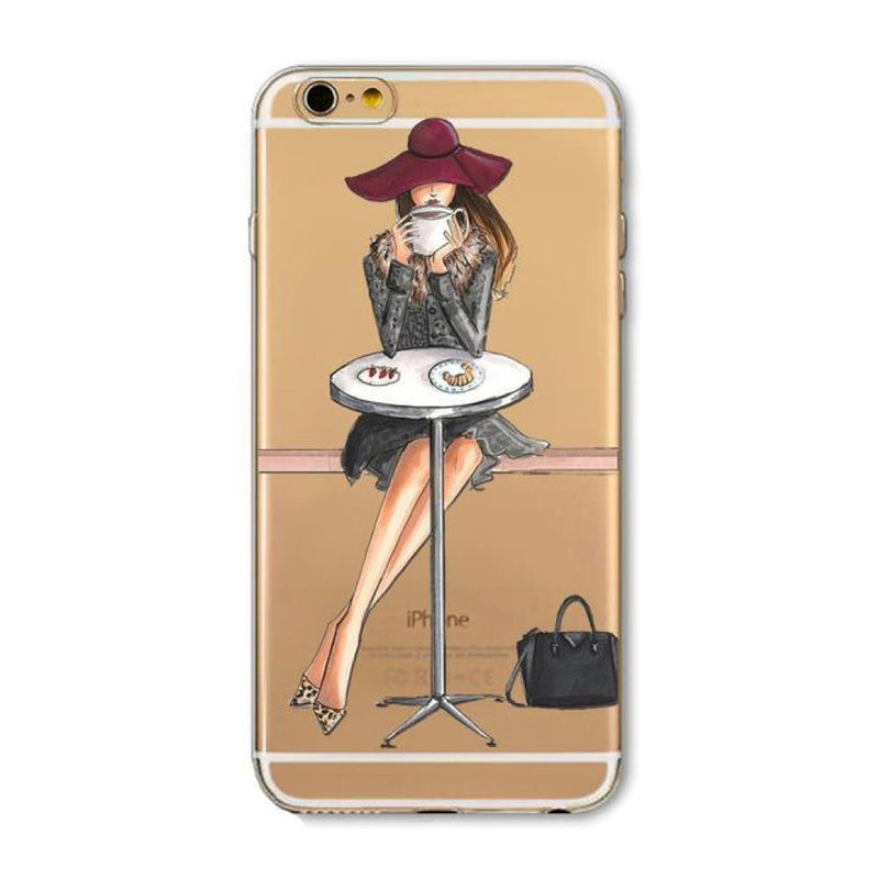 Animals/cartoons transparent iphone case - style 3 / for 