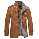 Anti-scratch thick outerwear biker motorcycle men’s leather 