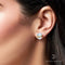 Aquamarine earrings - sheeny studs - aquamarine earrings