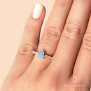 Aquamarine ring essence - march birthstone - aquamarine ring