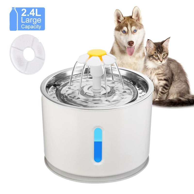 Automatic Cat Fountain Pet Drinking Water Dispenser Electric LED Dog Drinking Fountain  Cat Feeder Drink Filter USB Powered - ELECTRONICS-HEAVEN
