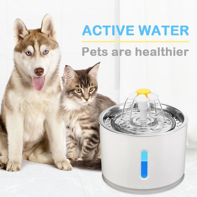 Automatic Cat Fountain Pet Drinking Water Dispenser Electric LED Dog Drinking Fountain  Cat Feeder Drink Filter USB Powered - ELECTRONICS-HEAVEN