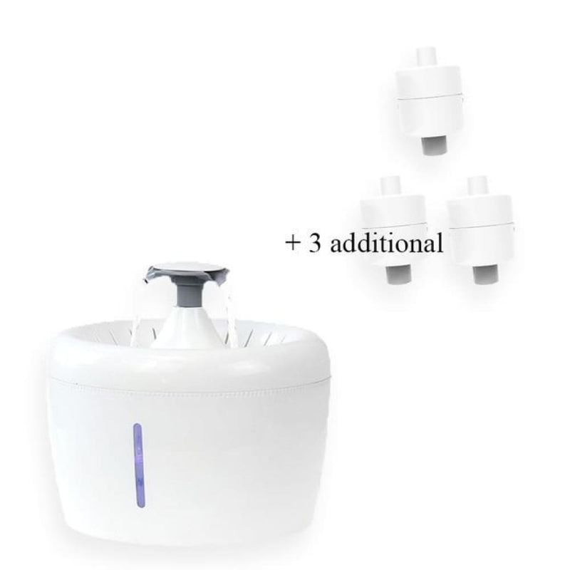 Automatic Cat Water Fountain With Water Filter 1.6L Capacity Cat Water Fountain ELECTRONICS-HEAVEN 3 additional Filters Model A without bulb 1.6L