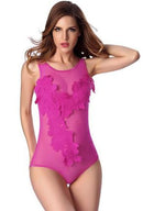 Azalea - mesh applique lingerie - s / rose pink - lingerie