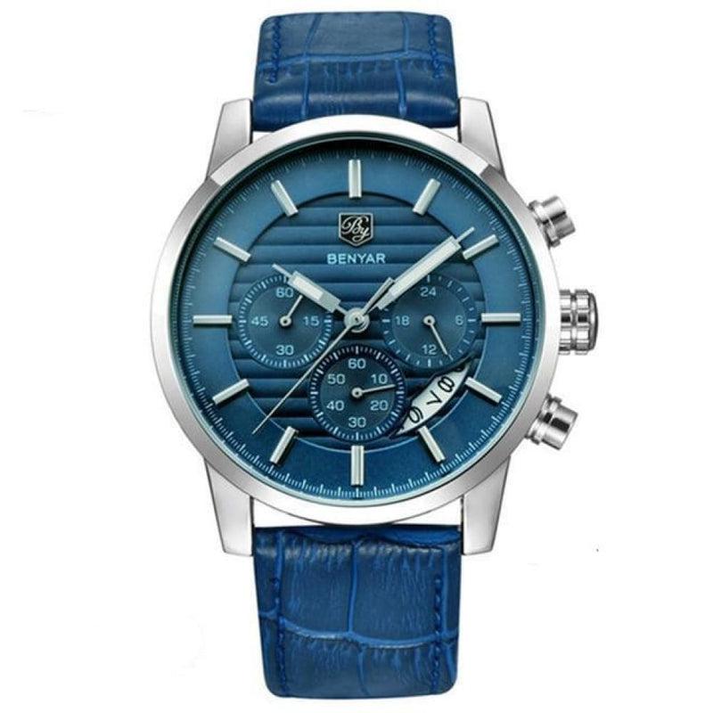 Benton Vintage Quartz Chronograph Watch - Blue