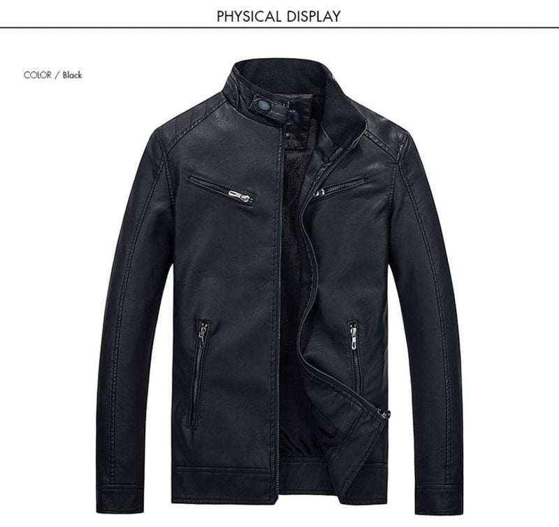 Biker velvet motorcycle men’s leather jacket