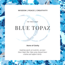 Blue topaz ring - diadème band - blue topaz ring