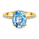 Blue topaz ring - harlow - blue topaz ring