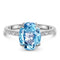 Blue topaz ring - harlow - 925 sterling silver / 5 - blue 