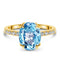 Blue topaz ring - harlow - 14kt yellow gold vermeil / 5 - 