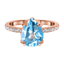 Blue topaz ring - nymph - blue topaz ring