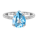 Blue topaz ring - nymph - blue topaz ring