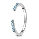 Blue topaz ring - twinkling band - blue topaz ring
