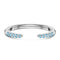 Blue topaz ring - twinkling band - 925 sterling silver / 5 -