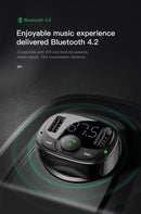 Bluetooth Car Kit LCD MP3 Player Dual USB Car Phone Charger - ELECTRONICS-HEAVEN
