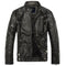 Business casual men’s leather jacket - black / small