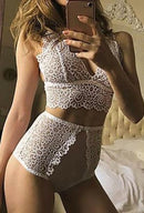 Cache - lace knickers 2 piece - s / white - lingerie