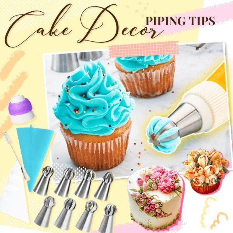 Cake decor piping tips - floral piping - 8 pcs set - kitchen