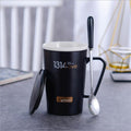 Ceramic Retro Coffee Cup Mug - 400-600ml / Black