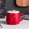 Ceramic Retro Coffee Cup Mug - 400-600ml / Light Grey
