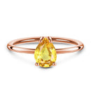 Citrine ring - yonder glow - 14kt rose gold vermeil / 5 - 