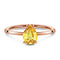 Citrine ring - yonder glow - 14kt rose gold vermeil / 5 - 