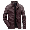 Classic black velvet outerwear biker men’s leather jacket - 