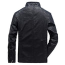 Classic black velvet outerwear biker men’s leather jacket