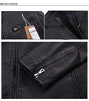 Classic military tactical faux men’s leather jacket