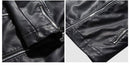 Collar casual sports men’s leather jacket