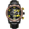 Conquest Leather Military Watch - Yellow