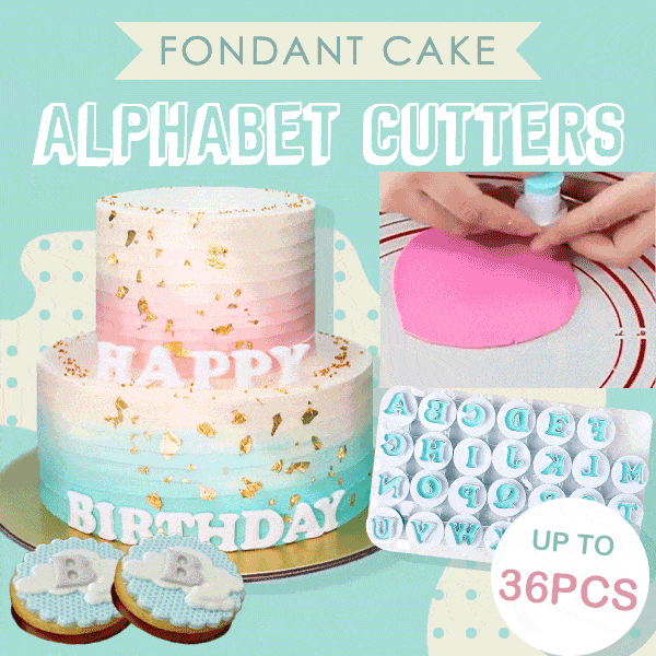 Fondant Cake Alphabet Cutters Set