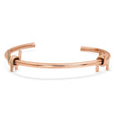 Cuff - hooks - 316l stainless steel (rose gold) - steel 
