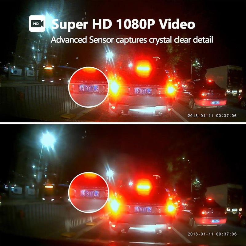 Dashcam Camera For Car, 1080P + Night Vision - ELECTRONICS-HEAVEN