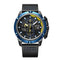 Delta Leather Chronograph Military Watch - Blue